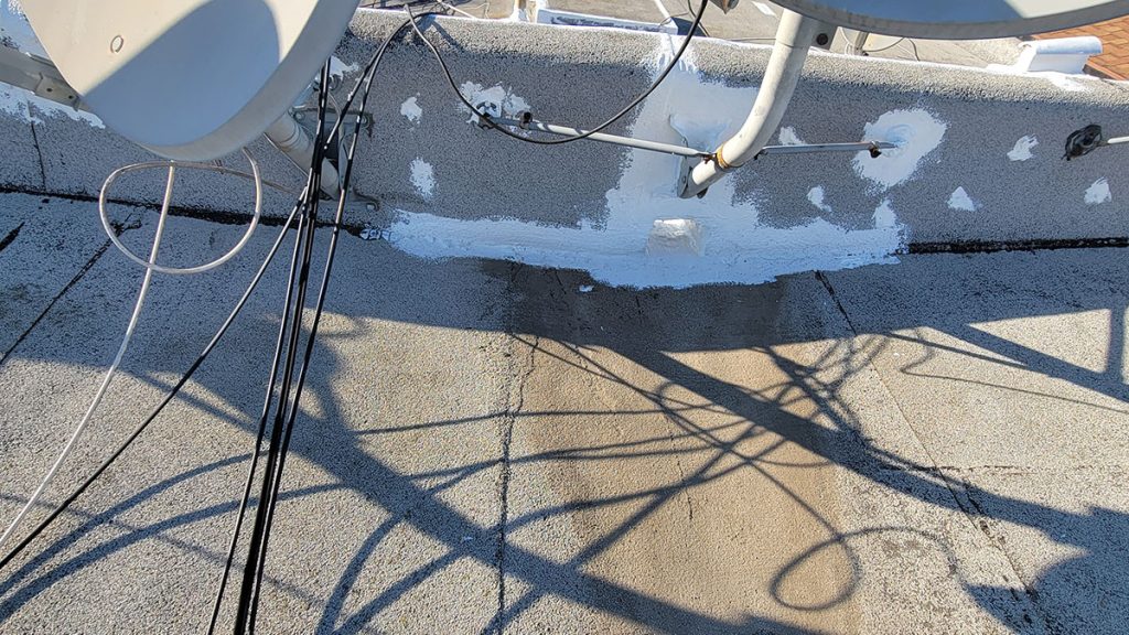 Coastal commercial building roof restoration in Long Beach CA